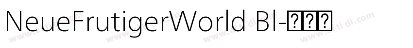 NeueFrutigerWorld Bl字体转换